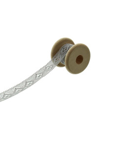 Dentelle entredeux coton - Gris