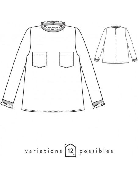 Patron de blouse Passion - Atelier Scämmit