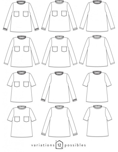 Patron de blouse Passion - Atelier Scämmit