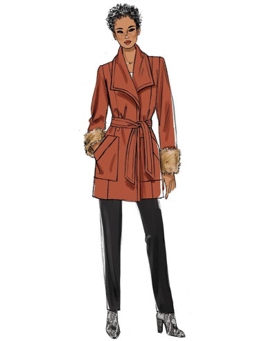 Patron de vêtement de dessus et ceinture - Butterick 6720