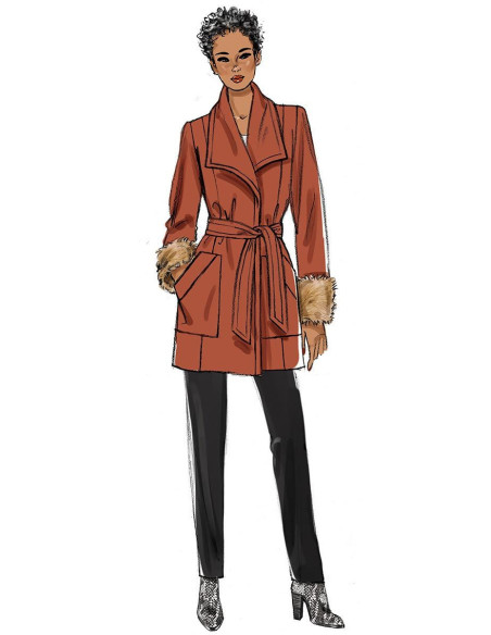 Patron de vêtement de dessus et ceinture - Butterick 6720