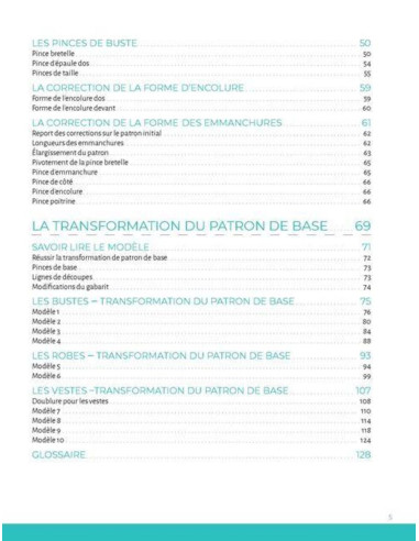 Livre je trace mes patrons - Le buste