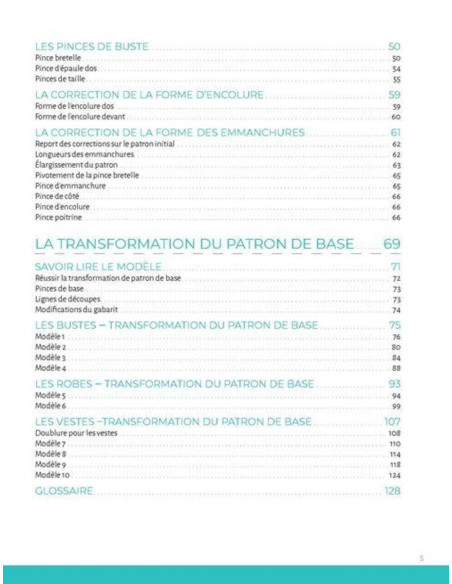 Livre je trace mes patrons - Le buste