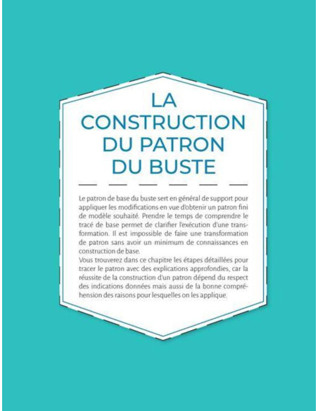 Livre je trace mes patrons - Le buste