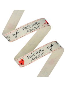 Ruban fantaisie étiquettes - Fait avec amour 2