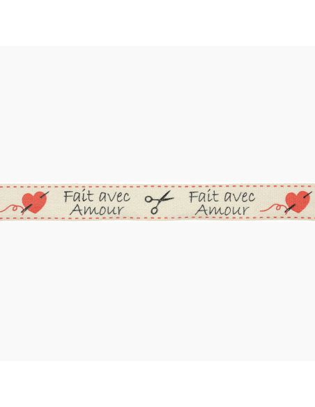 Ruban fantaisie étiquettes - Fait avec amour