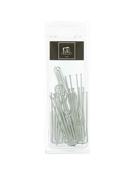 Agrafes 4 branches pli flamand 30 mm de tête accroche basse