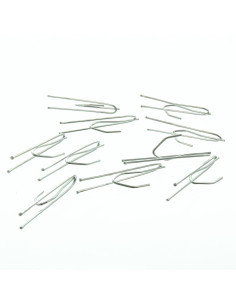 Agrafes 2 branches pli flamand 30 mm de tête accroche basse
