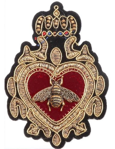 Blason à coudre abeille - Or