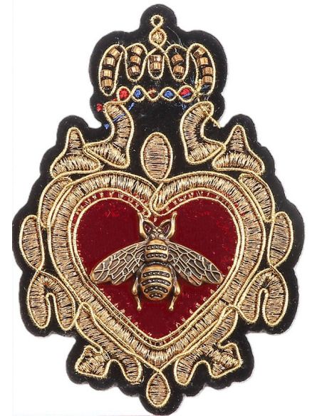 Blason à coudre abeille - Or