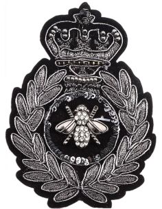 Blason à coudre abeille - Strass argentés