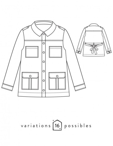 Patron de veste Tempo - Atelier Scämmit