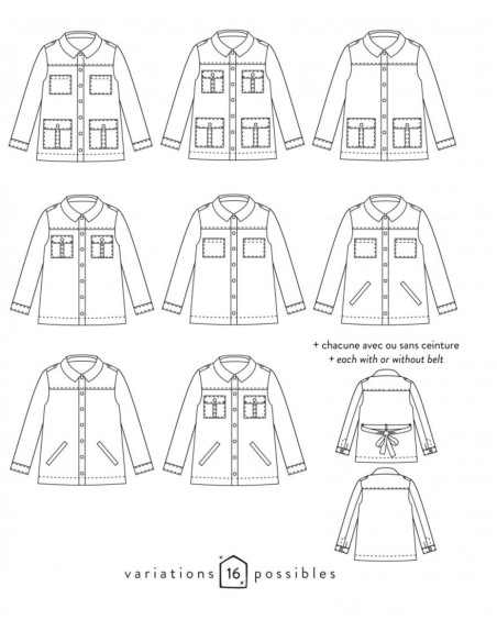 Patron de veste Tempo - Atelier Scämmit