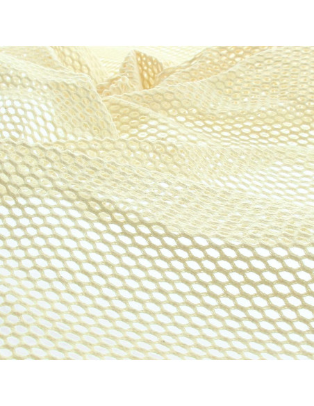 Tissu filet en coton bio - Naturel