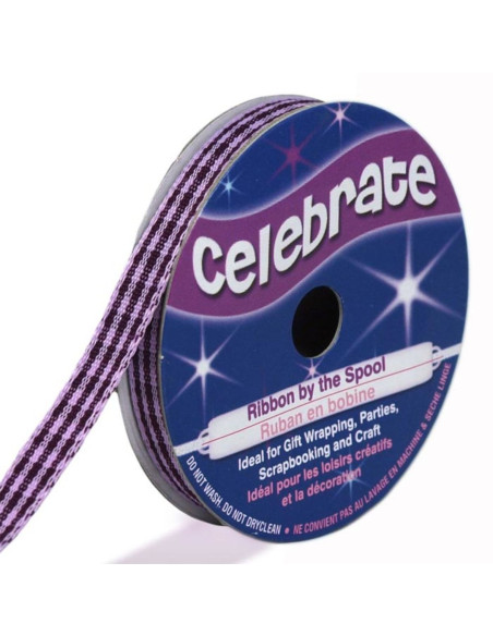 Ruban Vichy Celebrate violet - 6 mm x 5 mètres