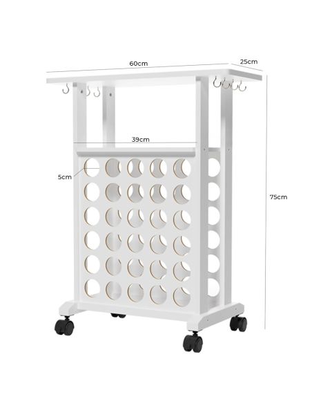 Meuble organisateur mobile avec roues Crafit Beegrid R30