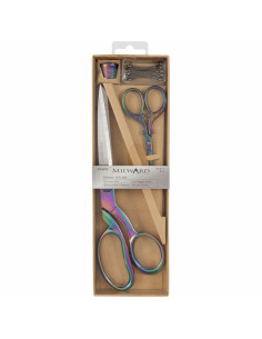 Coffret ciseaux de couture et à broder, dé et épingles - Rainbow