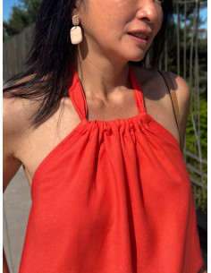Tissu crêpe de viscose Tangerine - My Dress Made - Édition limitée 2
