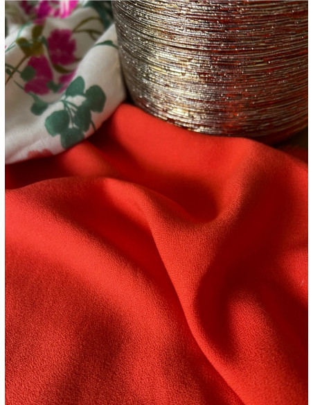 Tissu crêpe de viscose Tangerine - My Dress Made - Édition limitée