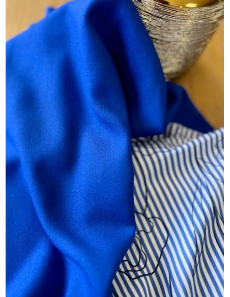 Tissu crêpe de viscose Bleu klein - My Dress Made