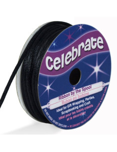 Cordon lurex Celebrate noir - 1.6 mm x 8 mètres