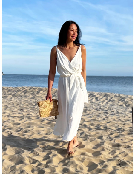 Tissu crêpe de viscose Blanc ivoire - My Dress Made
