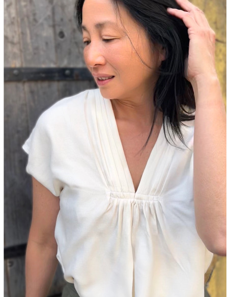 Tissu crêpe de viscose Blanc ivoire - My Dress Made