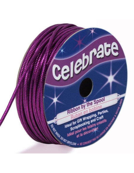 Cordon lurex Celebrate violet - 1.6 mm x 8 mètres