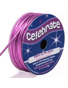Cordon lurex Celebrate rose - 1.6 mm x 8 mètres