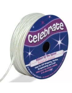 Cordon lurex Celebrate blanc - 1.6 mm x 8 mètres