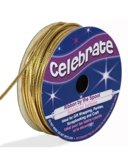 Cordon lurex Celebrate or - 1.6 mm x 8 mètres