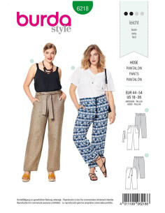 Patron de pantalon - Burda 6218