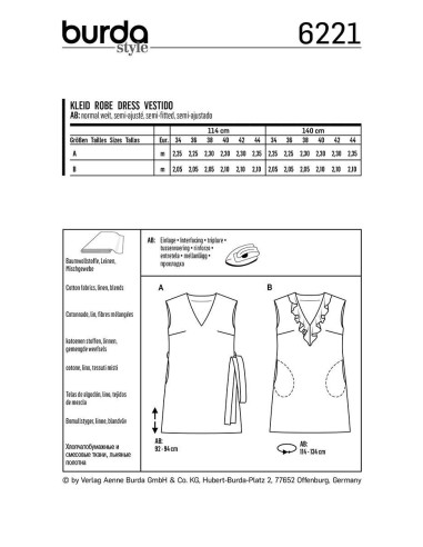 Patron de robe - Burda 6221