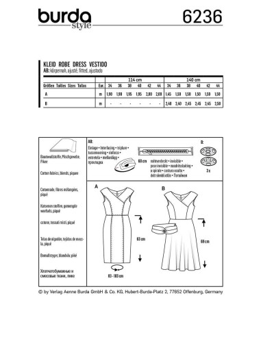 Patron de robe - Burda 6236