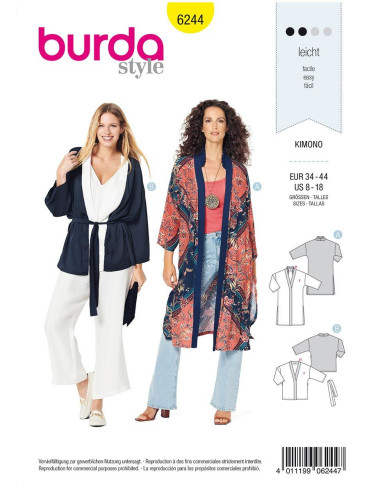 Patron de kimono - Burda 6244