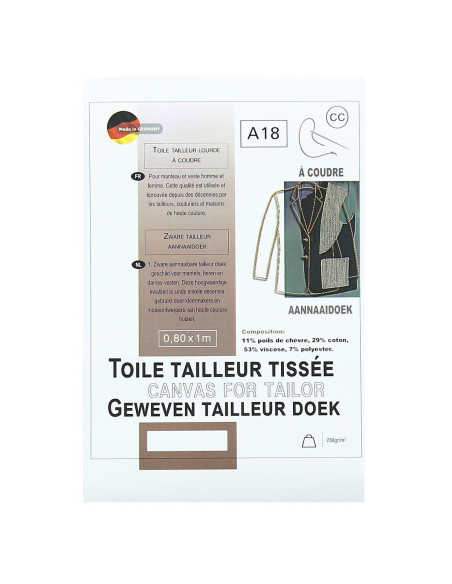 Toile tailleur tissée à coudre - 0,80 x 1,00 m
