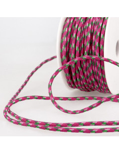 Cordon multicolore sport - Fuchsia, rose et vert