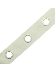 Bande à oeillets argent mat - Lin 2
