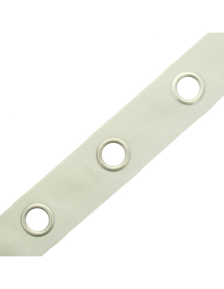 Bande à oeillets argent mat - Lin