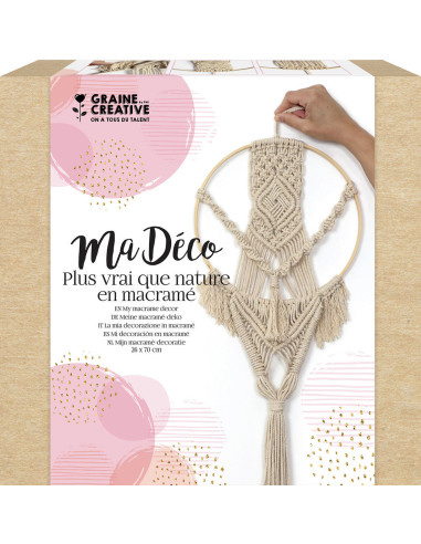 Kit macramé suspension cercle en bambou