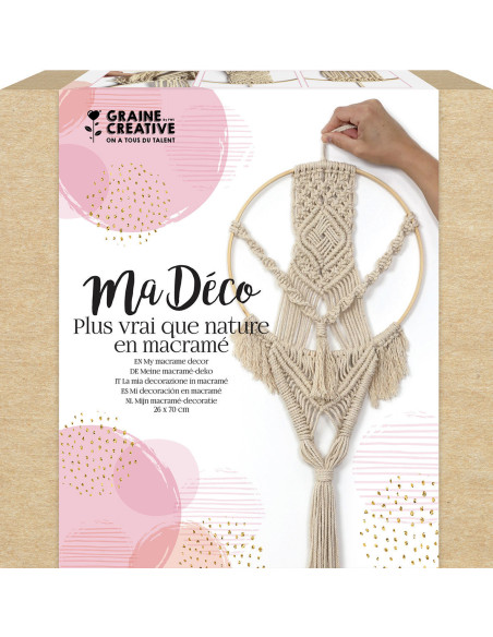 Kit macramé suspension cercle en bambou