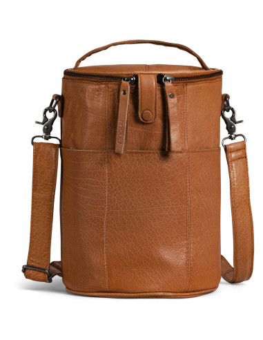 Sac de rangement en cuir pour le tricot Muud Saturn XL - Whisky