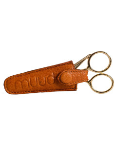Etui de protection en cuir pour ciseaux à broder Muud Espoo - Whisky 2