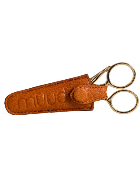 Etui de protection en cuir pour ciseaux à broder Muud Espoo - Whisky