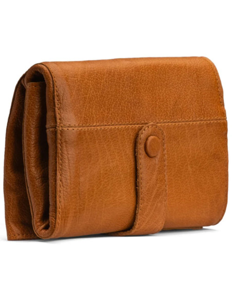Etui de rangement en cuir pour aiguilles circulaires Muud Stockholm - Whisky