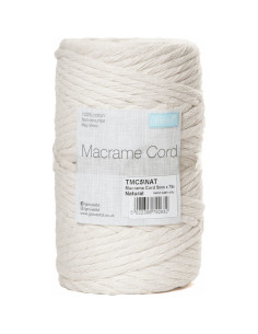 Cordon coton macramé 5 mm naturel