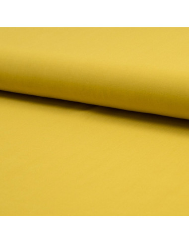 Tissu popeline de viscose - Jaune ocre