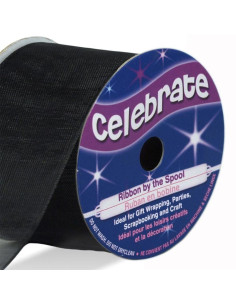 Ruban organza Celebrate noir - 32 mm x 5 m
