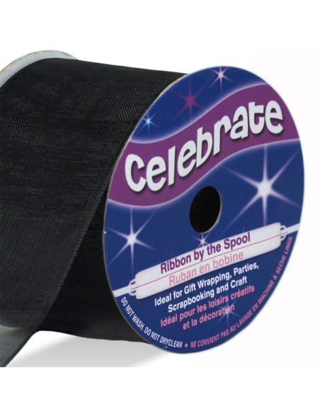 Ruban organza Celebrate noir - 32 mm x 5 m