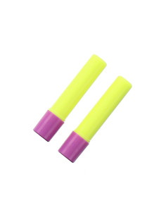 2 recharges stylo colle temporaire jaune fluo spécial tissu 2